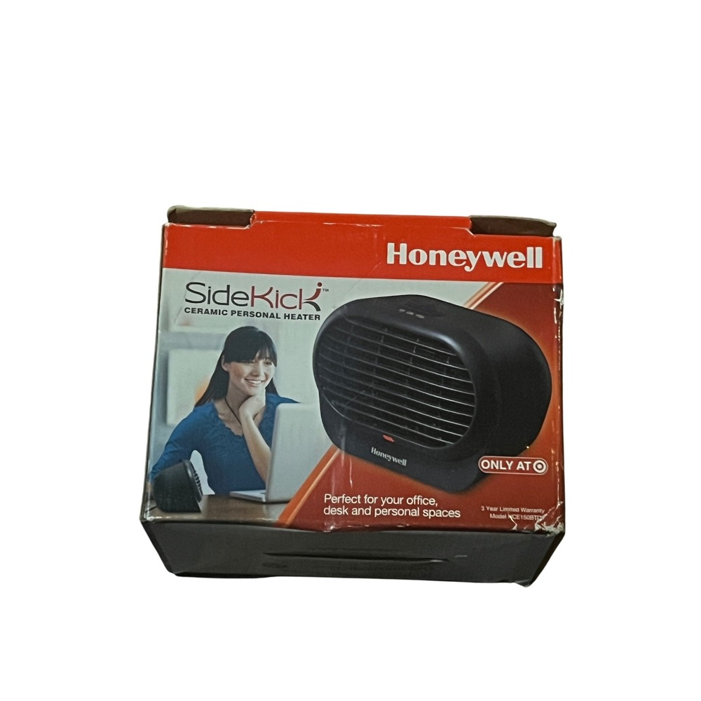 Honeywell SideKick Ceramic Personal Heater Black 250W Desktop Space Heater